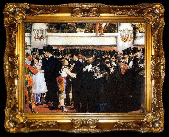 framed  Edouard Manet Bal masque a l